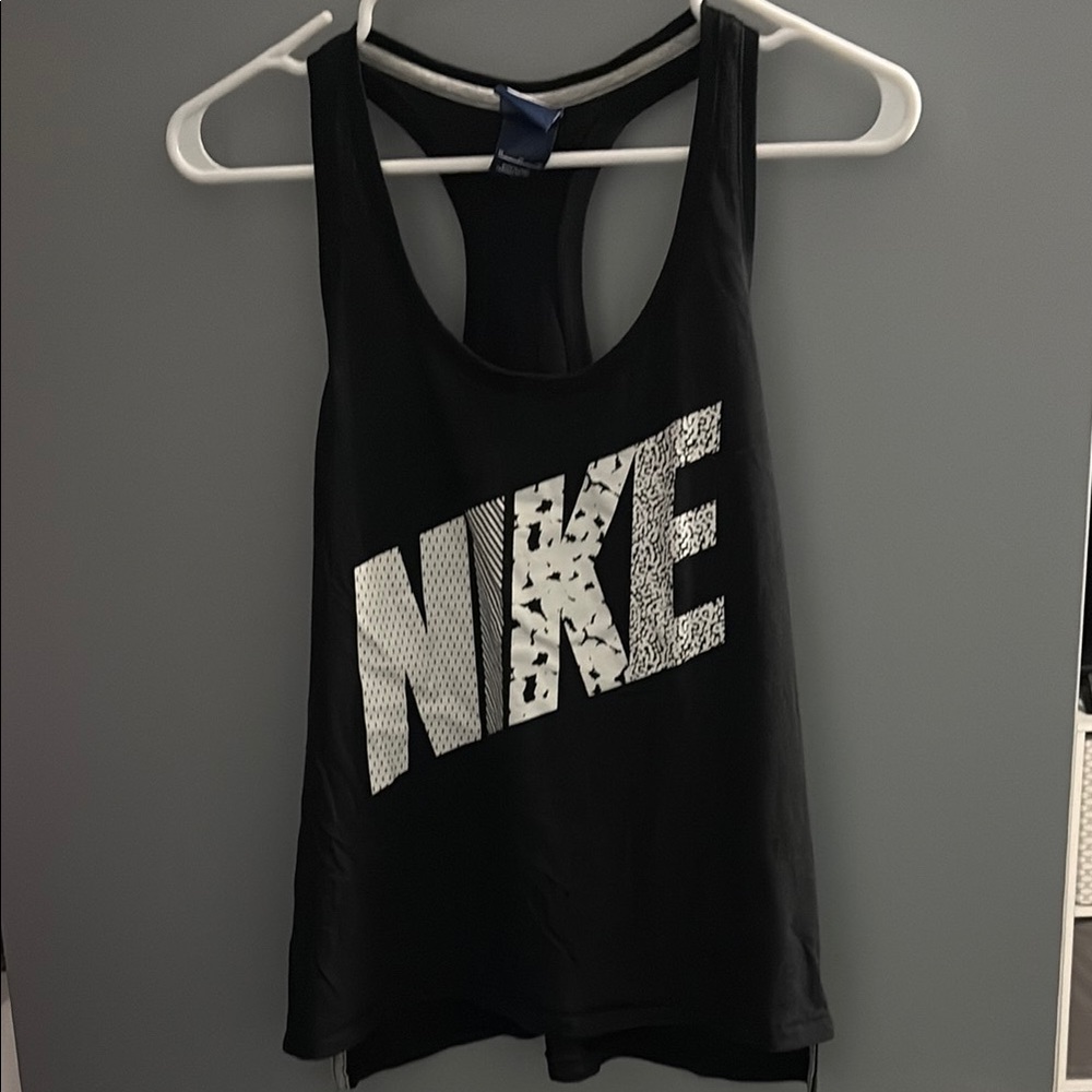 Nike Black Graphic Sleeveless Tank Top